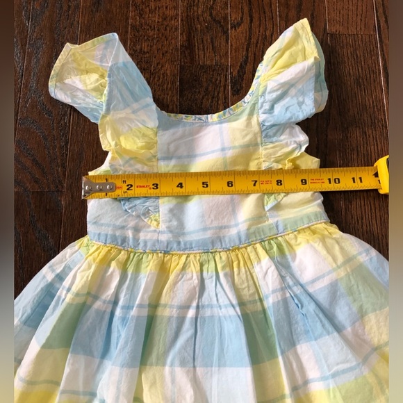 *EUC* Tommy Bahama Girls 3T Blue/Yellow/White Flutter Sleeve A-Line Summer Dress - Picture 8 of 10